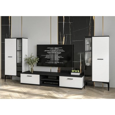 Гостиная Neo - 8  (Черный/Белый платинум)  фабрика Интерлиния  