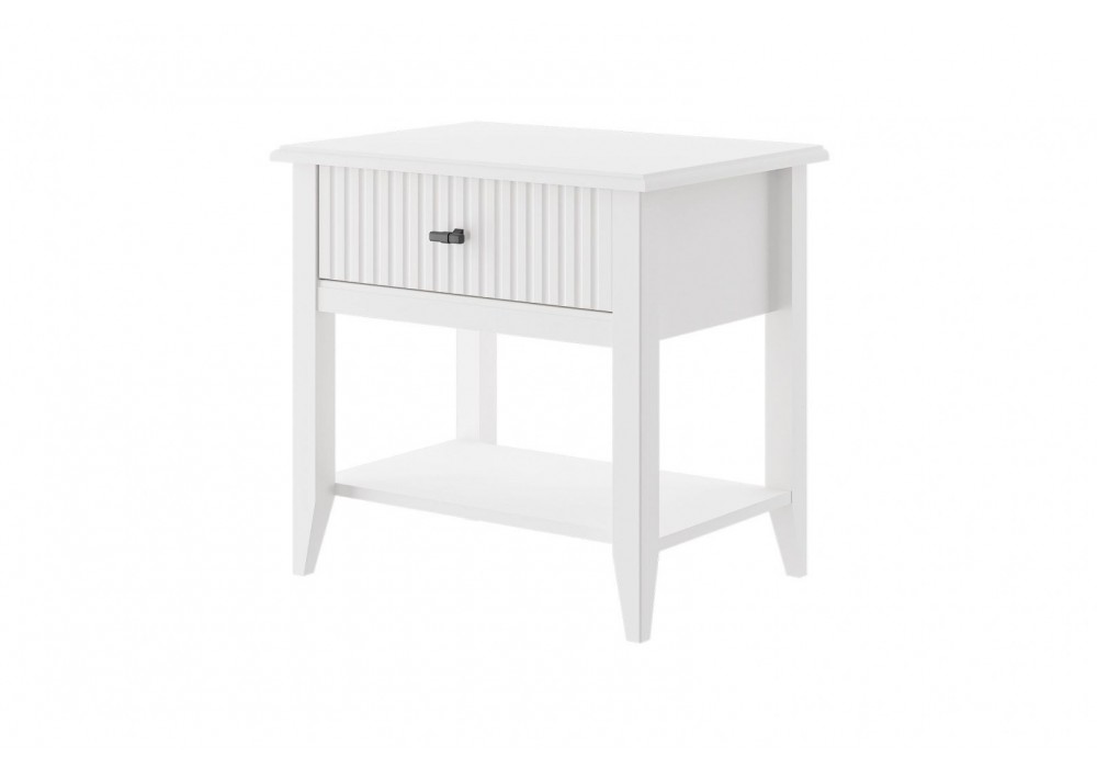 Тумба прикроватная Никеа (Белый снег/Лак Белый) фабрика Браво Мебель в Минске Тумба прикроватная Никеа (Белый снег/Лак Белый) фабрика Браво Мебель