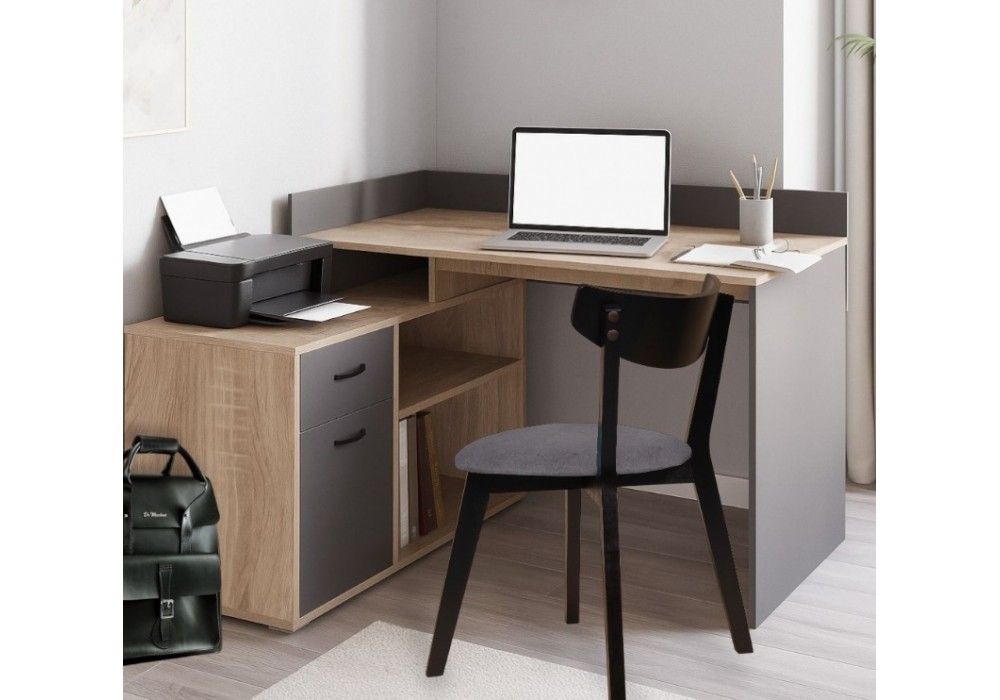 Письменный стол Мебель-Класс Имидж-2 (Антрацит/Дуб Сонома) в Минске Письменный стол Мебель-Класс Имидж-2 (Антрацит/Дуб Сонома)