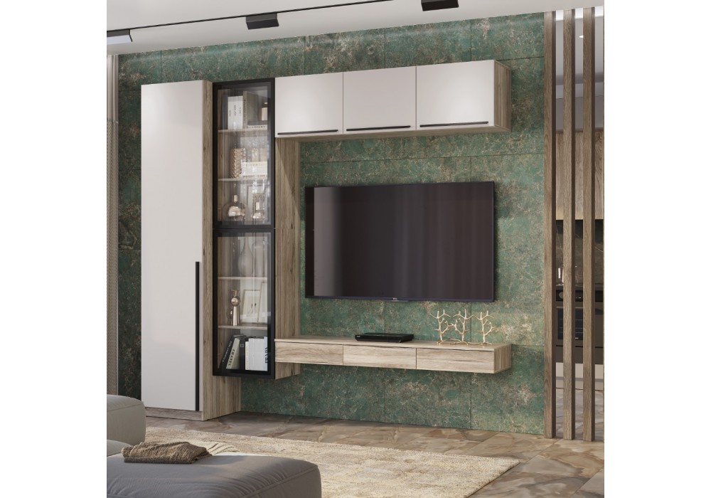 Гостиная Урбан (Комплект 1) - Дуб Смоки / Кашемир (BTS) в Минске Гостиная Урбан (Комплект 1) - Дуб Смоки / Кашемир (BTS)