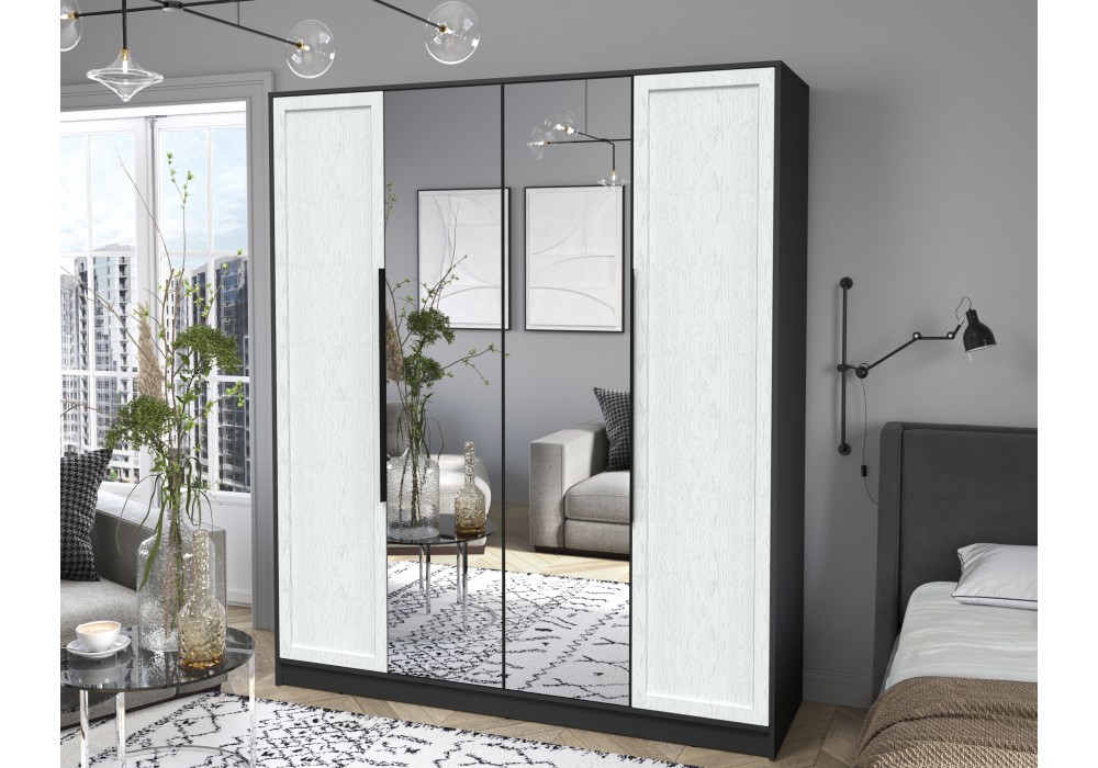 Шкаф комбинированный Концепт КТ-Ш4(З) Тренд (Антрацит/Дуб Полярный) фабрика Интерлиния в Минске Шкаф комбинированный Концепт КТ-Ш4(З) Тренд (Антрацит/Дуб Полярный) фабрика Интерлиния