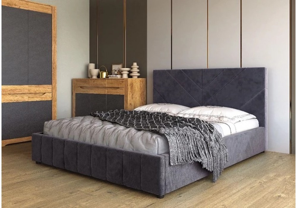  Кровать Браво Мебель Нельсон Линия с металлокаркасом 160х200  (вариант 2) 