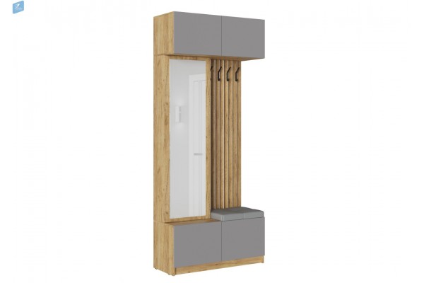 Прихожая Бостон - Дуб Крафт золотой / Серый Шифер (МК Стиль А)