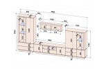 Гостиная Quartz 1 (Белый платинум / Бетон)  фабрика Интерлиния в Минске Гостиная Quartz 1 (Белый платинум / Бетон)  фабрика Интерлиния