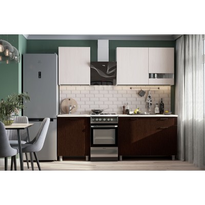 Кухонный гарнитур ПХМ "Розалия" (2 столешницы) Серия 2 (Ясень Анкор светлый/Дуб Венге/Семолина беж) Кухонный гарнитур ПХМ "Розалия" (2 столешницы) Серия 2 (Ясень Анкор светлый/Дуб Венге/Семолина беж)