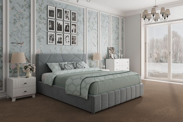 Кровать  Нельсон  Абстракция с подъёмным механизмом 140х200 (вариант 2) фабрика Браво Мебель