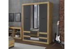 Шкаф распашной LOFT LT-ШК1 (Дуб золотой/Антрацит)  фабрика Интерлиния в Минске Шкаф распашной LOFT LT-ШК1 (Дуб золотой/Антрацит)  фабрика Интерлиния