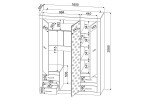 Шкаф распашной LOFT LT-ШК1 (Дуб золотой/Антрацит)  фабрика Интерлиния в Минске Шкаф распашной LOFT LT-ШК1 (Дуб золотой/Антрацит)  фабрика Интерлиния