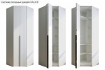Шкаф-гармошка угловой Лайн ЛН-1U.820х820(2Z) (Бодега белый) фабрика Евва