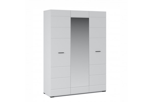 Распашной шкаф для спальни  Йорк 3дв  (белый/белый глянец)  фабрика Империал 