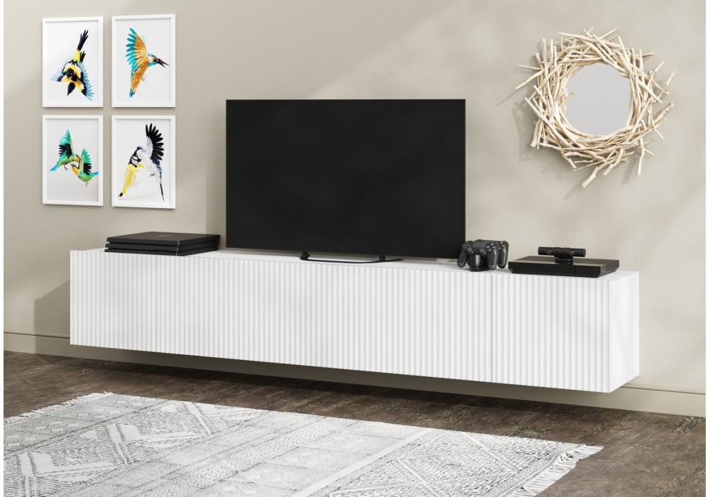 Тумба ТВ Сканди - Белый гладкий/Белый глянец (МК Стиль) в Минске Тумба ТВ Сканди - Белый гладкий/Белый глянец (МК Стиль)