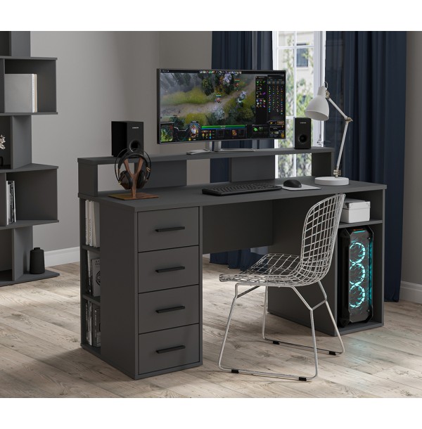 Стол компьютерный SKILL-08 (антрацит) фабрика Интерлиния  