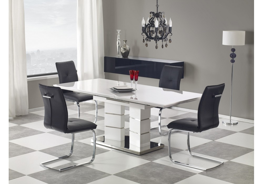 Стол обеденный HALMAR LORD раскладной, белый, 160-200/90/75 в Минске Стол обеденный HALMAR LORD раскладной, белый, 160-200/90/75