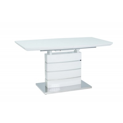 Стол обеденный SIGNAL LEONARDO 140 раскладной, белый лак, 140-180/80/76 Стол обеденный SIGNAL LEONARDO 140 раскладной, белый лак, 140-180/80/76