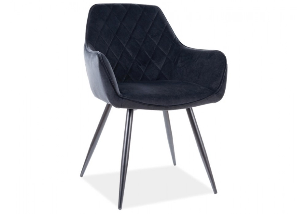 Стул SIGNAL LINEA VELVET черный в Минске Стул SIGNAL LINEA VELVET черный