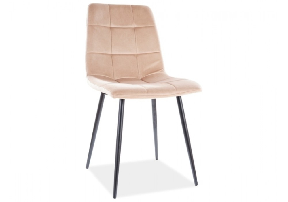 Стул SIGNAL MILA VELVET бежевый/черный в Минске Стул SIGNAL MILA VELVET бежевый/черный
