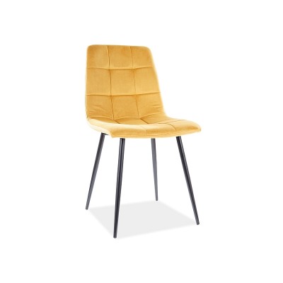 Стул SIGNAL MILA VELVET карри/черный  Стул SIGNAL MILA VELVET карри/черный