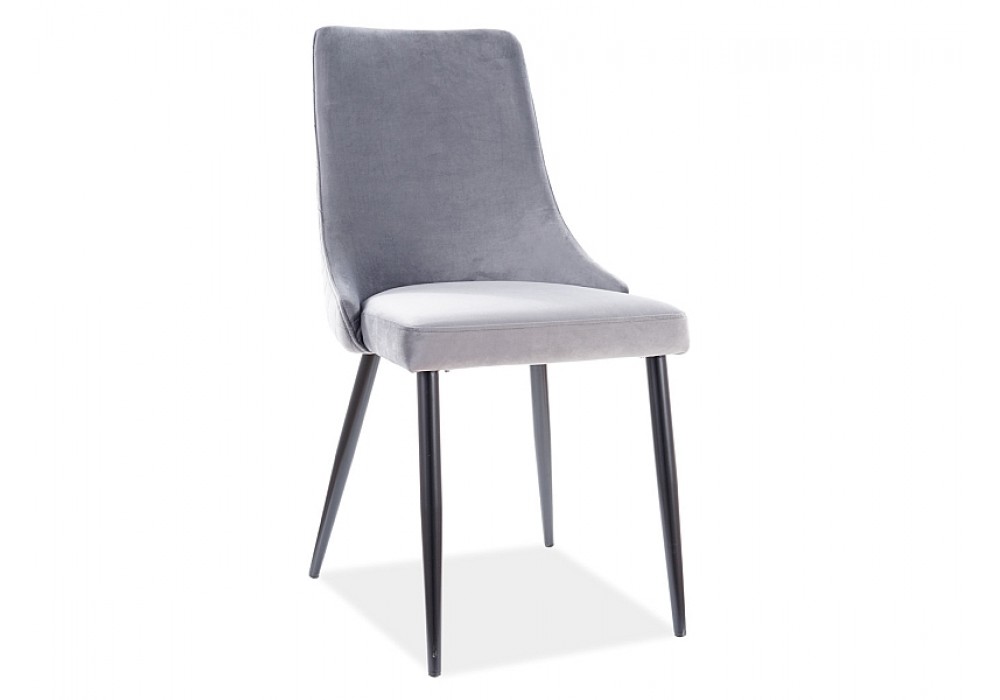 Стул SIGNAL PIANO B VELVET серый/черный в Минске Стул SIGNAL PIANO B VELVET серый/черный