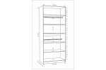 Шкаф-гармошка  Лайн ЛН-2D.450.01(1Z/1Z) (Гикори Кингстон) фабрика Евва