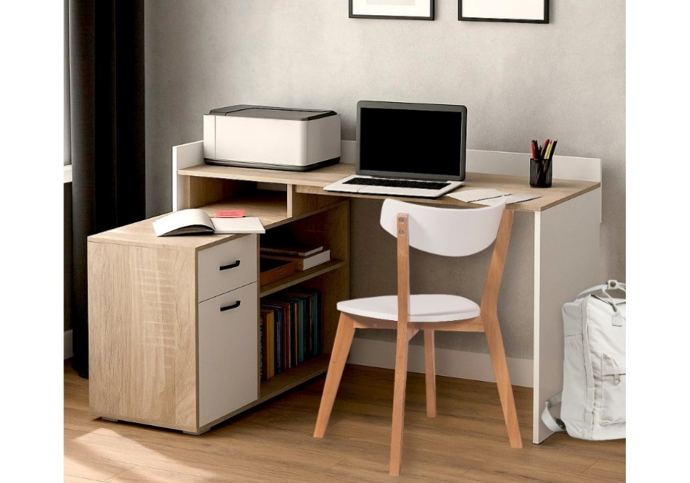 Письменный стол Мебель-Класс Имидж-2 (белый/дуб сонома) в Минске Письменный стол Мебель-Класс Имидж-2 (белый/дуб сонома)