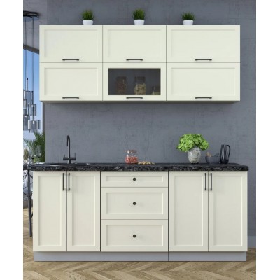 Готовая кухня Тренд Soft-touch 1,9Б (Белый/Белый) фабрика Интерлиния