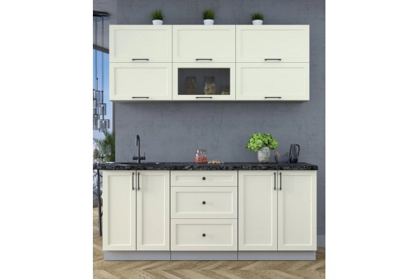 Готовая кухня Тренд Soft-touch 1,9Б (Белый/ Белый) фабрика Интерлиния