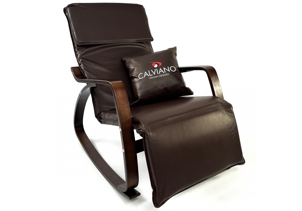 Кресло-качалка Calviano Comfort 1 коричневое PU в Минске Кресло-качалка Calviano Comfort 1 коричневое PU