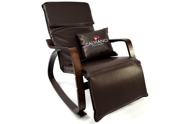 Кресло-качалка Calviano Comfort 1 коричневое PU