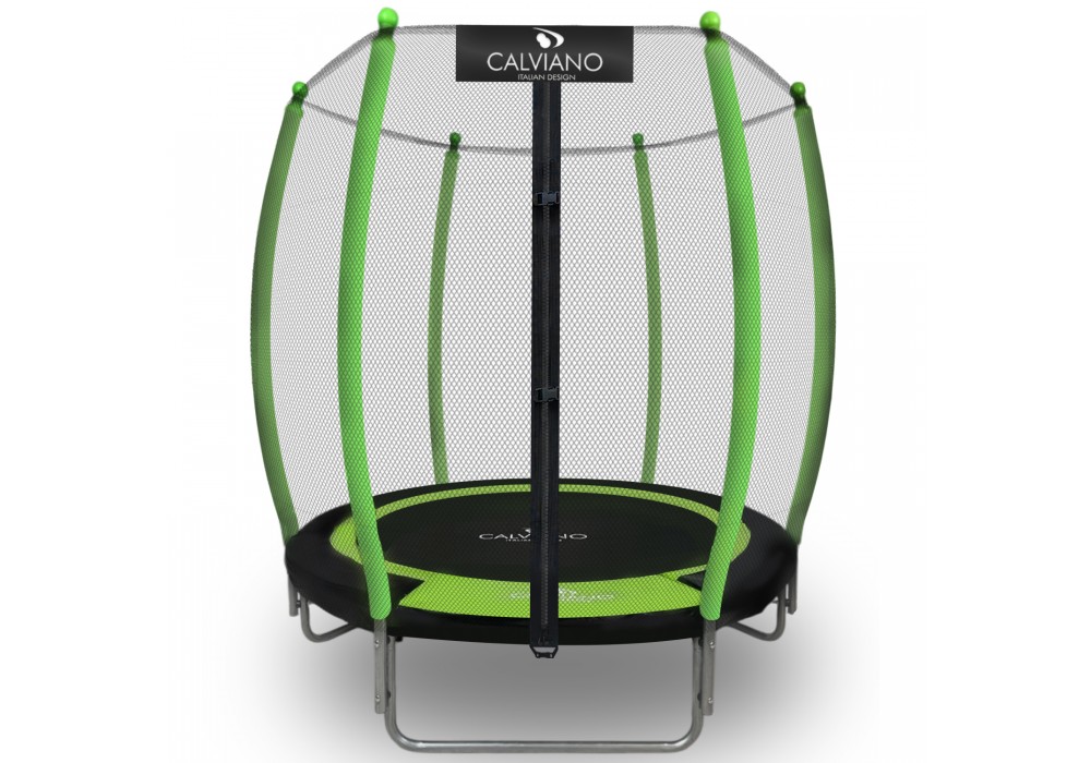Батут пружинный с защитной сеткой Calviano 140 см - 4,5ft OUTSIDE master green в Минске Батут пружинный с защитной сеткой Calviano 140 см - 4,5ft OUTSIDE master green