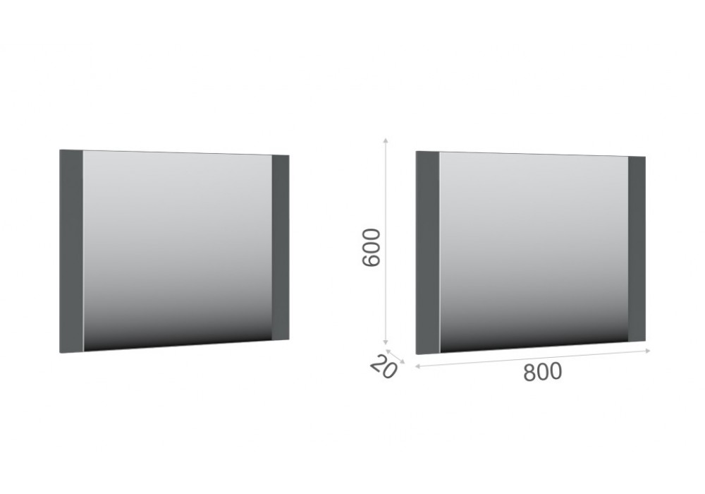 Зеркало Мишель (Антрацит)  фабрика Империал в Минске Зеркало Мишель (Антрацит)  фабрика Империал