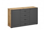Комод Лацио Сканди 2д4ящ (Вотан/сканди графит) фабрика Империал