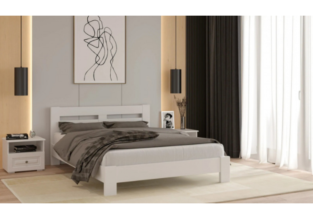 Кровать Тора (белый античный) 1400 фабрика Браво мебель