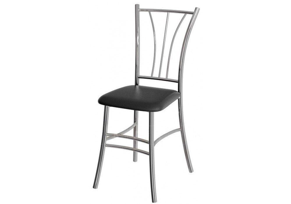 Стул ВВР Трилогия черный/хром, экокожа в Минске Стул ВВР Трилогия черный/хром, экокожа