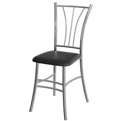 Стул ВВР Трилогия черный/хром, экокожа Стул ВВР Трилогия черный/хром, экокожа