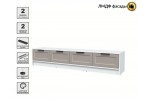 Тумба (ТВ) КТ-ТВ4-35 Тренд (Белый Платинум/Луна)  фабрика Интерлиния