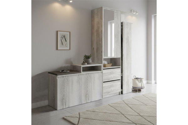 Прихожая Мебель-класс НОРМАН с тумбой  (дуб Монте-Карло)