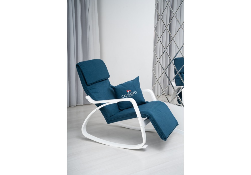 Кресло-качалка Calviano Comfort 1 синее в Минске Кресло-качалка Calviano Comfort 1 синее