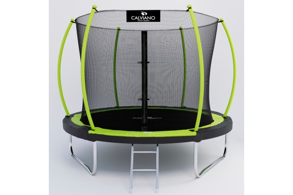 Батут пружинный с защитной сеткой Calviano 252 см - 8ft INSIDE master green