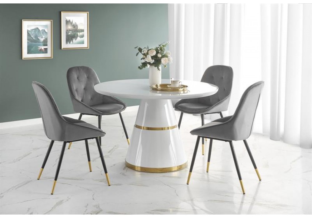 Стол обеденный HALMAR VEGAS белый/золотой, 120/76 в Минске Стол обеденный HALMAR VEGAS белый/золотой, 120/76