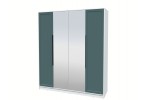 Шкаф комбинированный Концепт КТ-Ш4(З) Тренд (Белый Платинум/Верде) фабрика Интерлиния