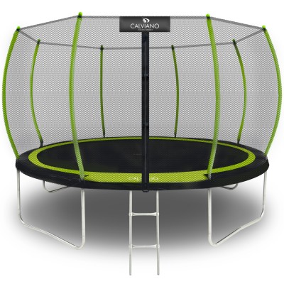 Батут пружинный с защитной сеткой Calviano 374 см - 12ft OUTSIDE master green