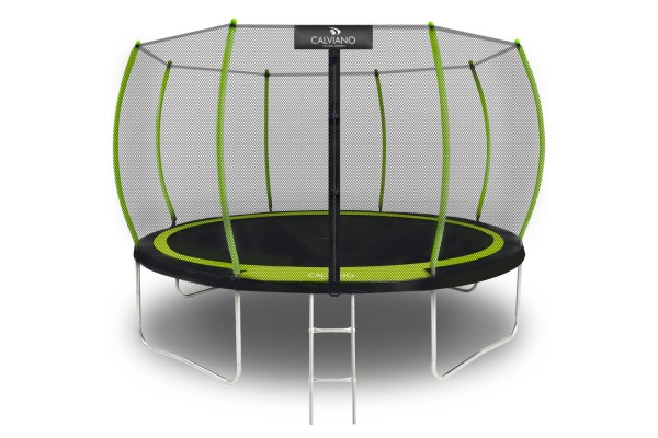 Батут пружинный с защитной сеткой Calviano 374 см - 12ft OUTSIDE master green