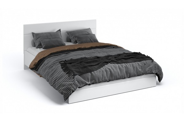 Кровать "Йорк" 1600 с подъемным мех. (белый/белый глянец) фабрика Империал 