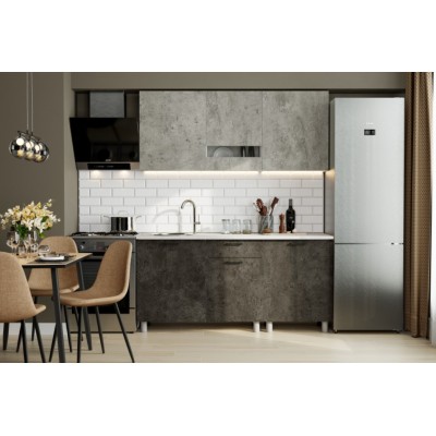 Кухонный гарнитур SV-МЕБЕЛЬ Розалия  (Белый/Цемент светлый/Цемент тёмный/Антарес) Кухонный гарнитур SV-МЕБЕЛЬ Розалия  (Белый/Цемент светлый/Цемент тёмный/Антарес)