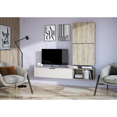 Гостиная Бохо HM-001 - Дуб Крафт серый / Кашемир (МК Стиль) Гостиная Бохо HM-001 - Дуб Крафт серый / Кашемир (МК Стиль)