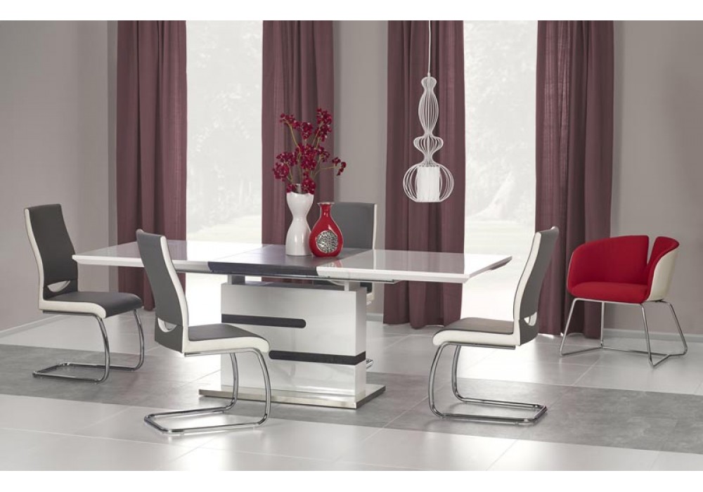 Стол обеденный Halmar MONACO, раскладной (бело-серый)