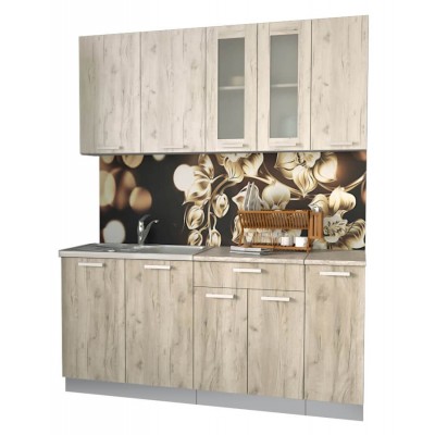 Кухонный гарнитур Мила 1,7 м (Дуб белый/Дуб серый) фабрика Интерлиния Кухонный гарнитур Мила 1,7 м (Дуб белый/Дуб серый) фабрика Интерлиния