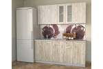 Кухонный гарнитур Мила 1,8 м (Дуб белый/Дуб серый) фабрика Интерлиния