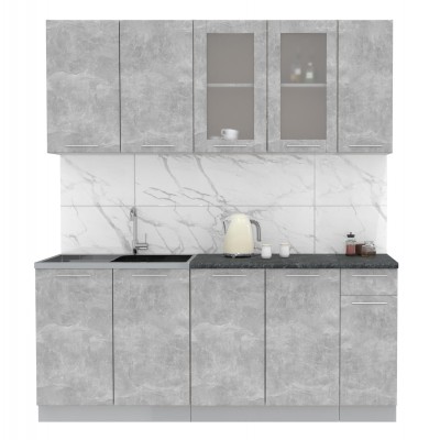 Кухонный гарнитур Мила 1,9 м (Бетон/Бетон) фабрика Интерлиния Кухонный гарнитур Мила 1,9 м (Бетон/Бетон) фабрика Интерлиния