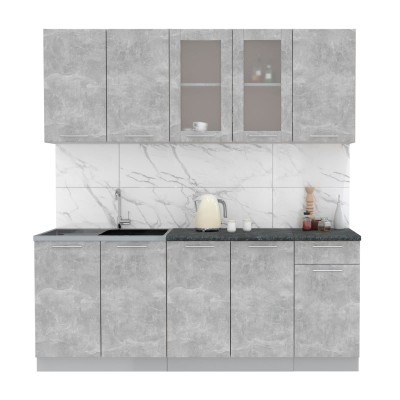 Кухонный гарнитур Мила 2,0 м (Бетон/Бетон) фабрика Интерлиния Кухонный гарнитур Мила 2,0 м (Бетон/Бетон) фабрика Интерлиния